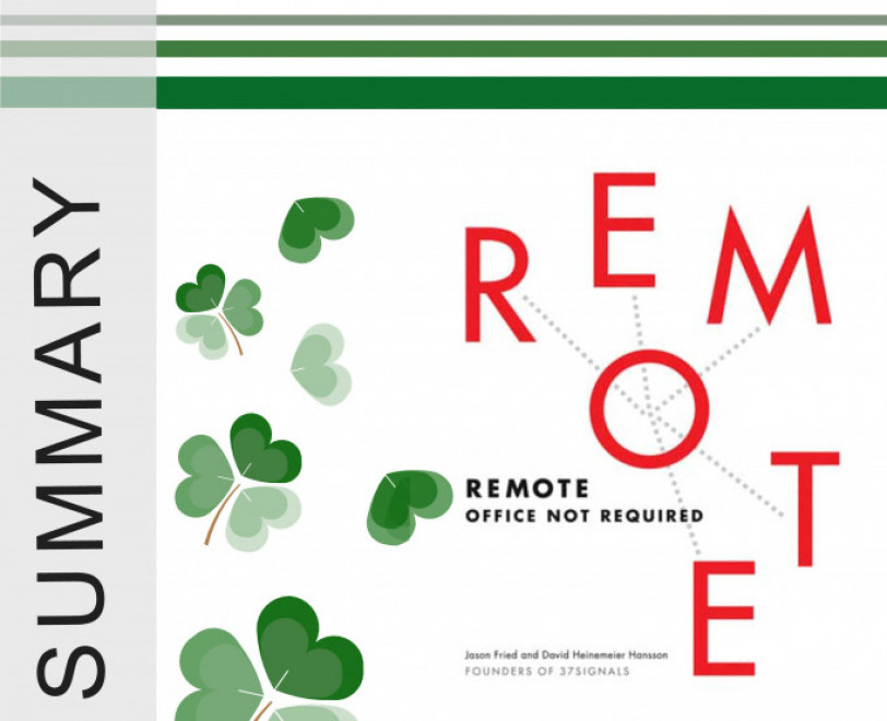 Summary: “Remote: Office Not Required” by Jason Fried and David Heinemeier Hansson